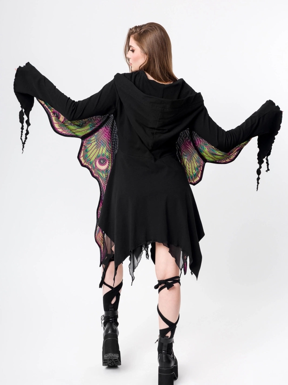 Restyle Dark Cottage Core Embroidered Metamorphosis Hoodie - Picture 2 of 10